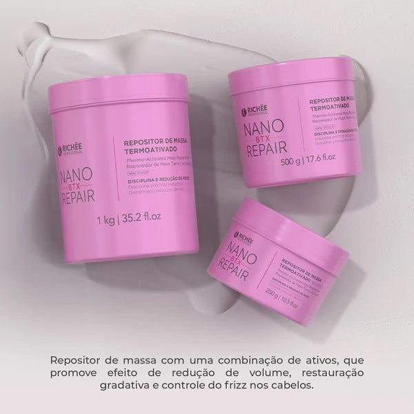 Richée NanoBtx Repair 500g – Repositor de Massa Termoativado com Efeito Liso e Brilho Intenso