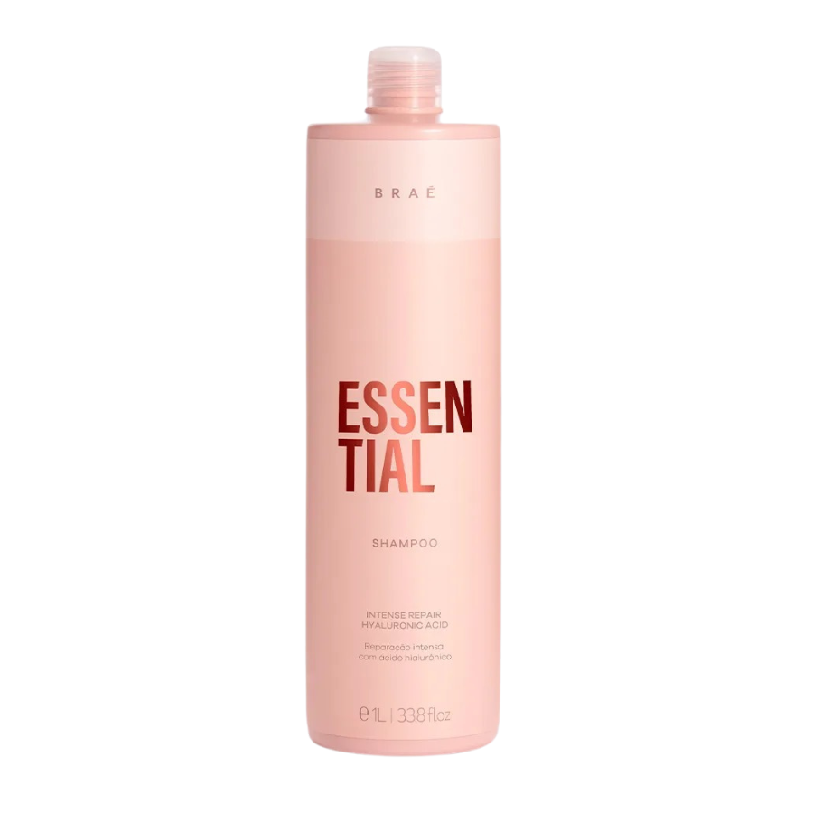 Braé Essential Shampoo 1L - Limpeza suave, reparação profunda