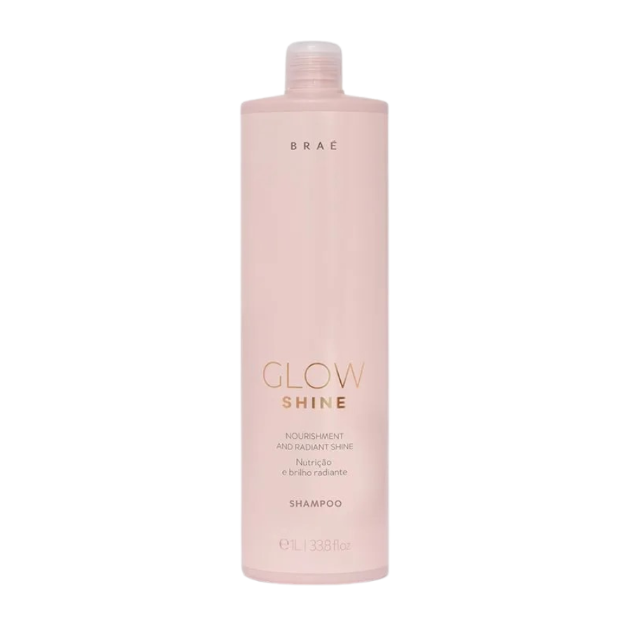 Braé Glow Shine Shampoo 1L — Brilho Radiante, Nutrição & Anti-Frizz