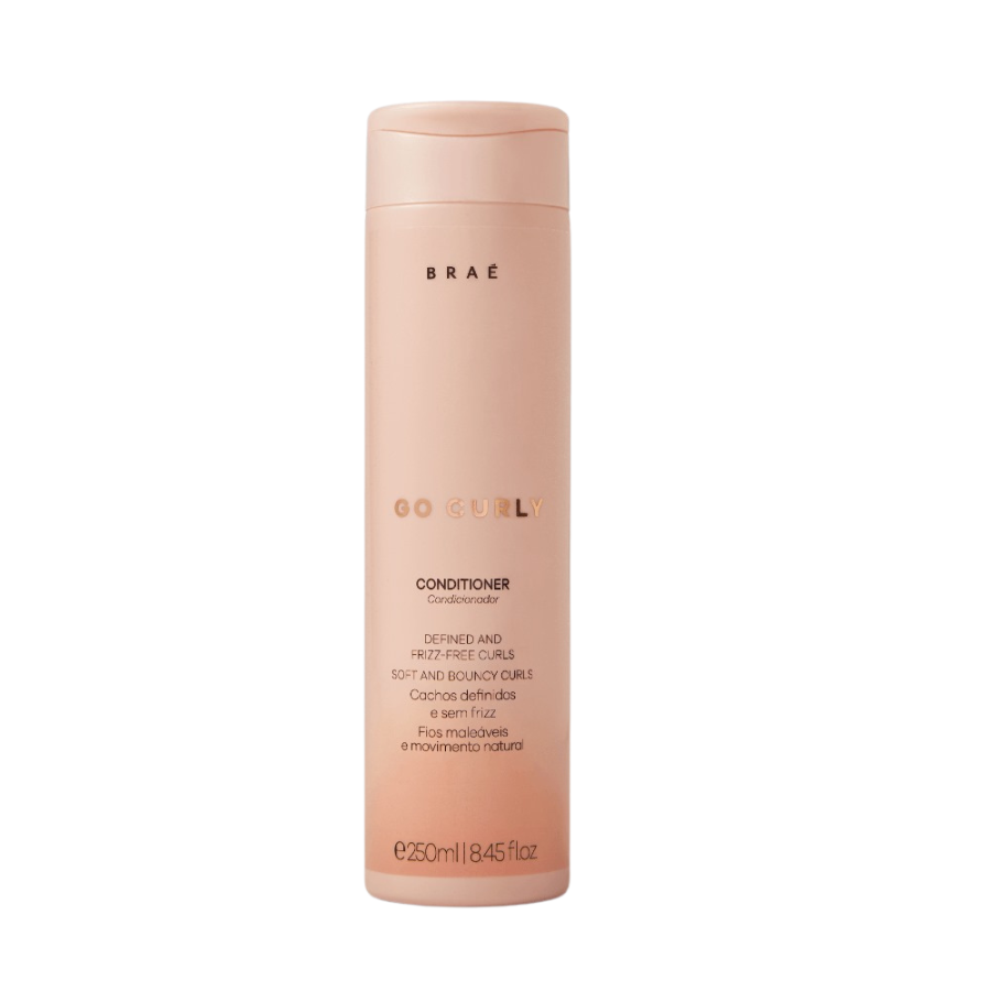 Braé Go Curly Cachos – Condicionador 250ml - Hidratação Imediata + Definição + Anti-Frizz