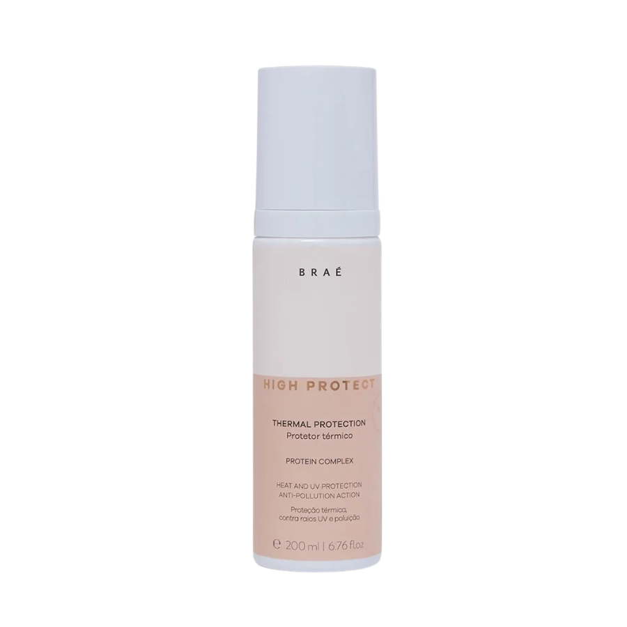 Braé High Protect 200ml – Spray Protetor Térmico até 230°C com Ação Anti-Frizz e Brilho Intenso
