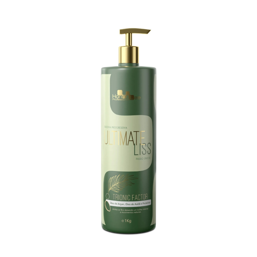 Hanna Lee Ultimate Liss 1L – Tratamento Alisante Profissional para Cabelos Grossos e Rebeldes