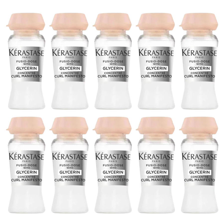 Kérastase Ampola Fusio-Dose Concentré Curl Manifesto Glycerin 12ml - Definição, hidratação e leveza para cabelos cacheados, ondulados e crespos.