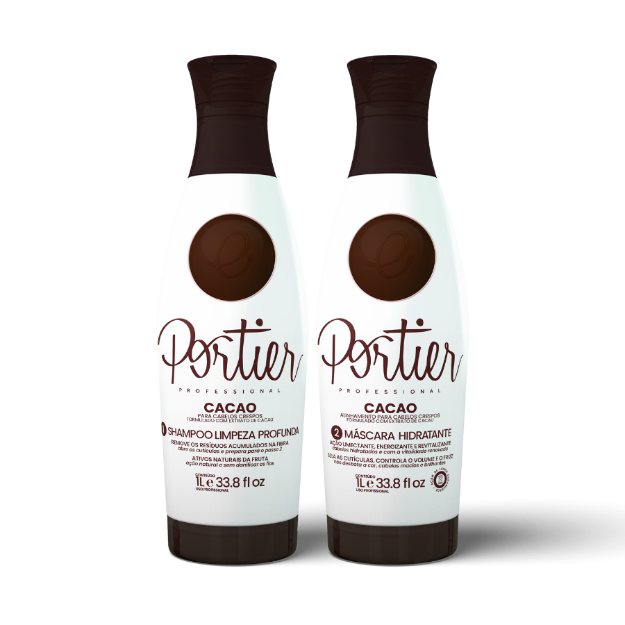 Portier Cacao 2 Passos 1L – Redução de Volume com Brilho Intenso