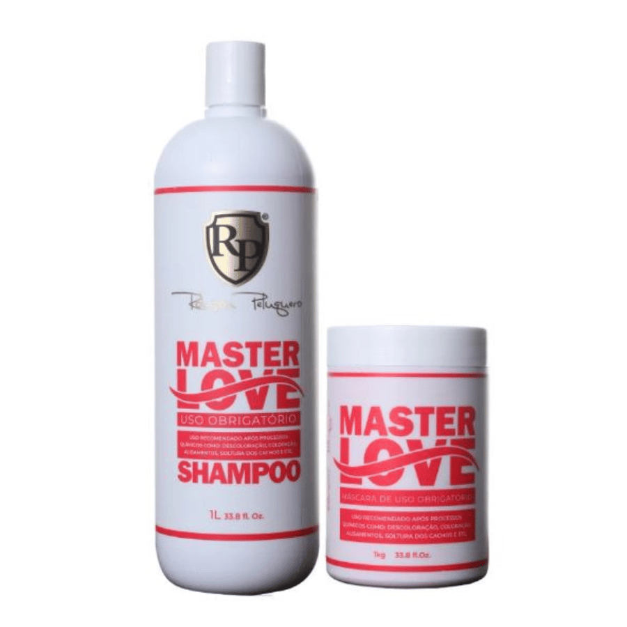 Robson Peluquero Master Love – Kit Profissional Shampoo 1L + Máscara 1kg Complexo Bio-Restore