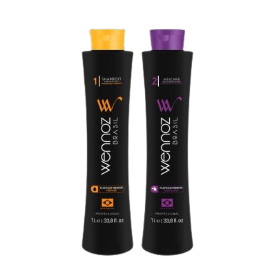 Wennoz Bixyplastia PlastHair Jabuticaba Kit 2 Passos 1L – Tratamento Alisante para Cabelos Coloridos
