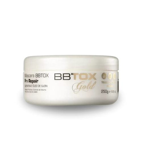Ykas Gold Pró Repair – Máscara Reconstrutora Antifrizz 250g