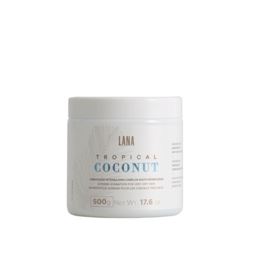 Lana Brasiles Máscara Capilar Tropical Coconut 500g – Hidratação Intensa para Cabelos Ressecados