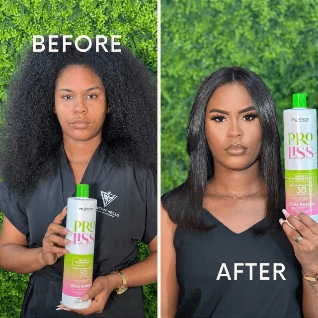MyPhios ProLiss Profissional Shampoo + Máscara 1L – Tratamento Alisante com Brilho Intenso e Nutrição Avançada