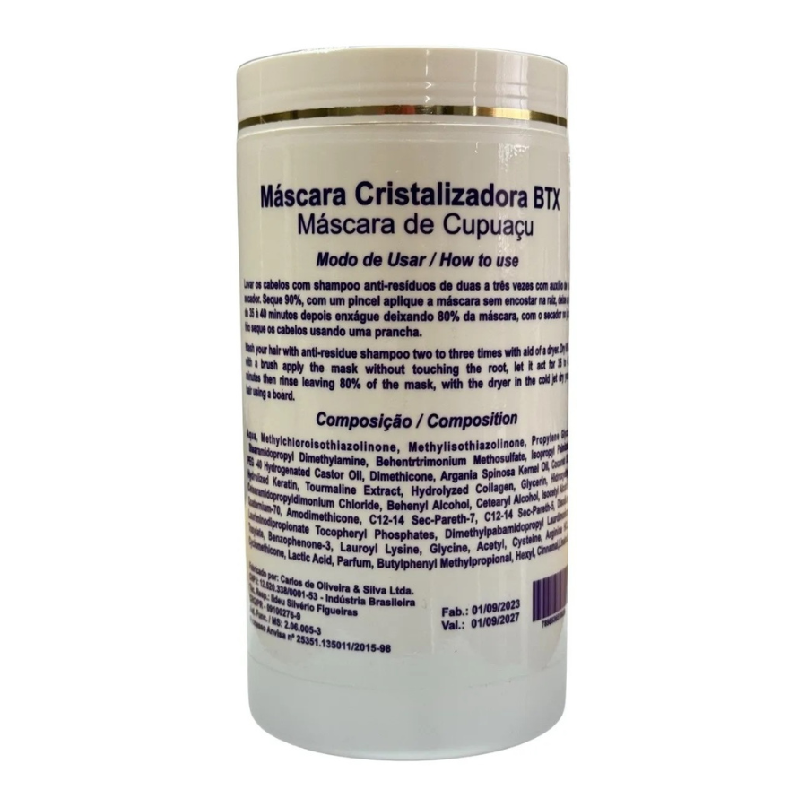 Argentina BTX 3D Botox Capilar com Extrato de Turmalina Profissional 1kg