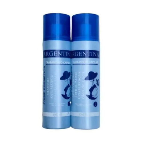 Tratamento Alisante Argentina Profissional Kit 2 Passos 1L – Liso Duradouro e Redução de Volume