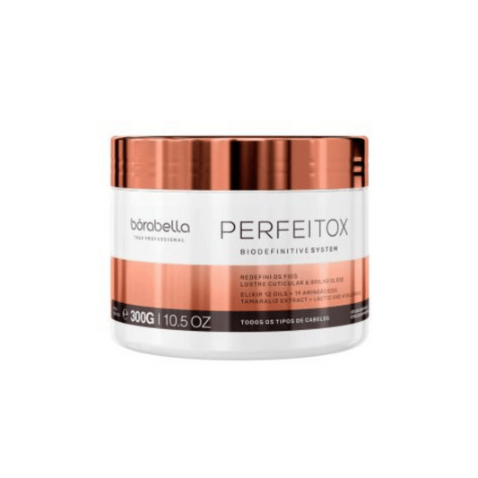 Borabella Perfeitox Bio Definitive System 300g – Alisante Capilar Orgânico com 12 Óleos Nutritivos e 19 Aminoácidos