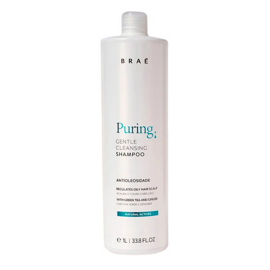 Braé Puring Shampoo Antioleosidade 1L - Controle da oleosidade com frescor