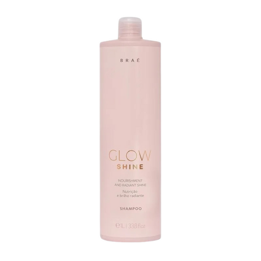 Braé Glow Shine Shampoo 1L — Brilho Radiante, Nutrição & Anti-Frizz