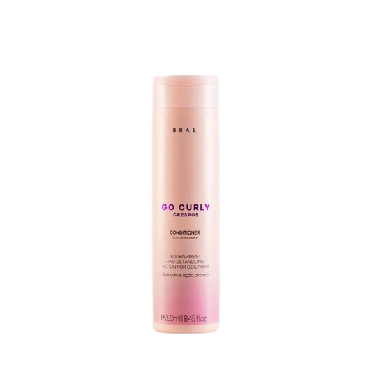 Braé Go Curly Crespos – Condicionador 250ml Nutrição Profunda + Definição + Anti-Frizz – Low Poo