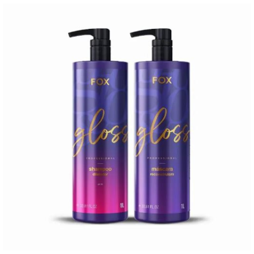 Fox Gloss Profissional Tratamento Alisante Térmico 2 Passos 1L