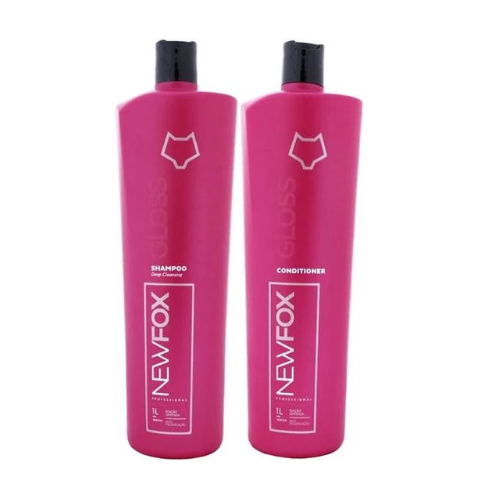 New Fox Gloss Tratamento Alisante Térmico 2 Passos 1L