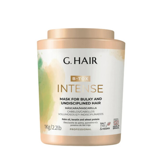 G.Hair B-Tox Intense Mask 1kg – Realinhamento Capilar, Redução de Volume e Brilho Intenso