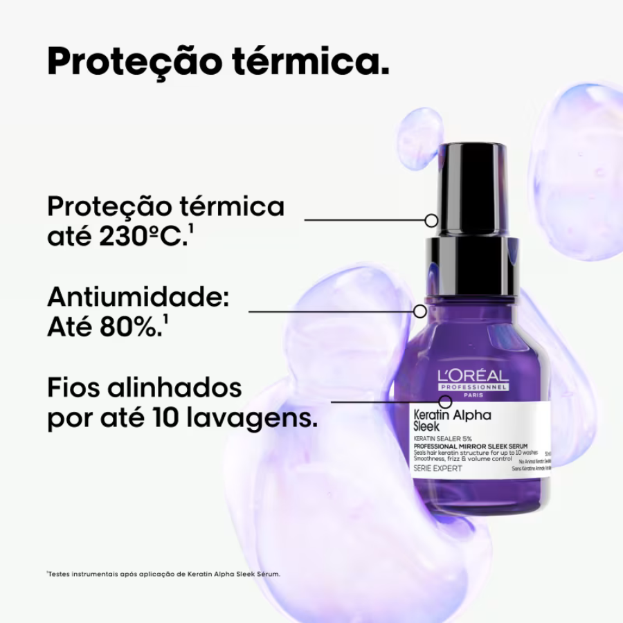 L'Oréal Professionnel Keratin Alpha Sleek — Sérum Mirror 50ml Proteção Térmica 230°C