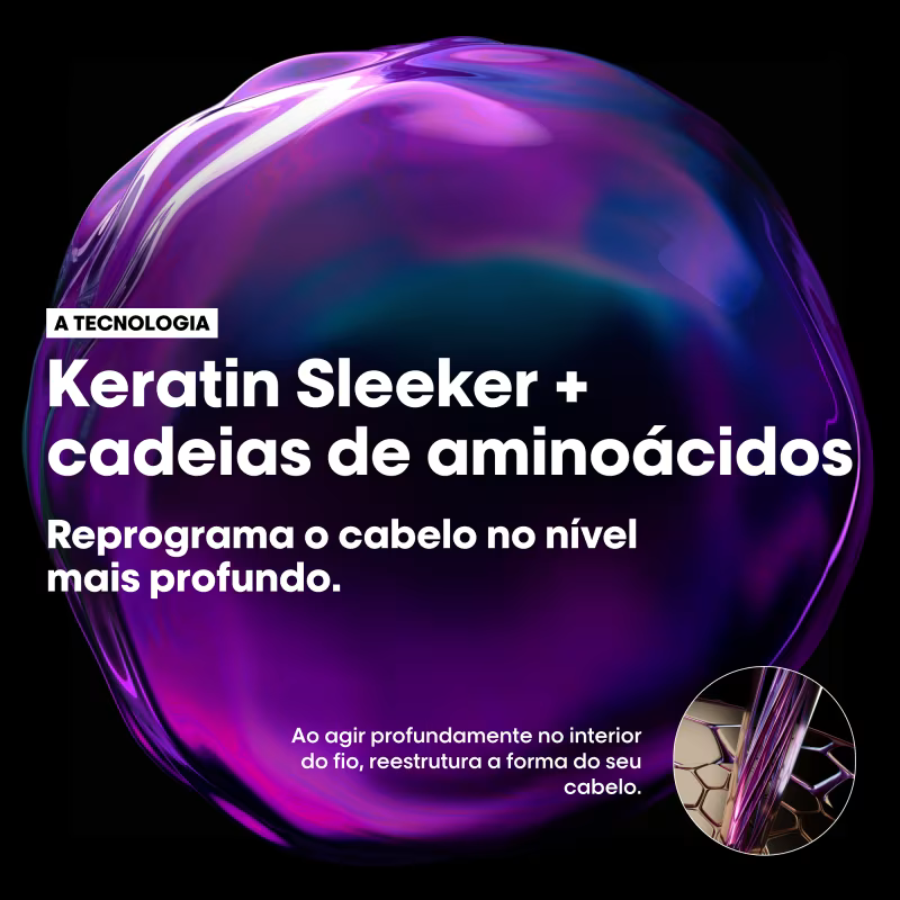 L'Oréal Shampoo Antifrizz Profissional Keratin Alpha Sleek Sem Sulfato