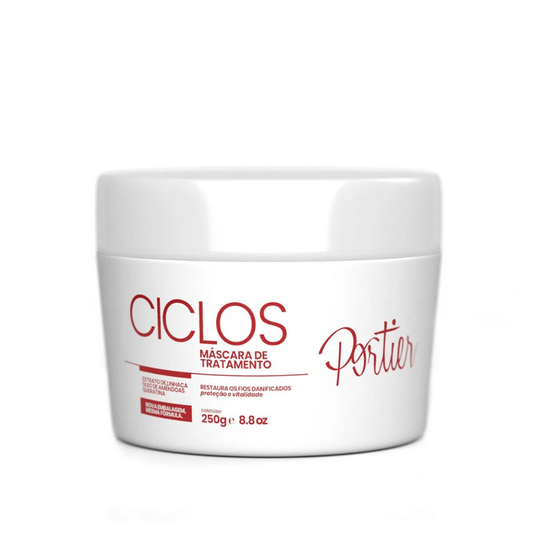 Portier Ciclos Mask 250g – Máscara Reconstrutora com Hidratação Profunda e Brilho Intenso