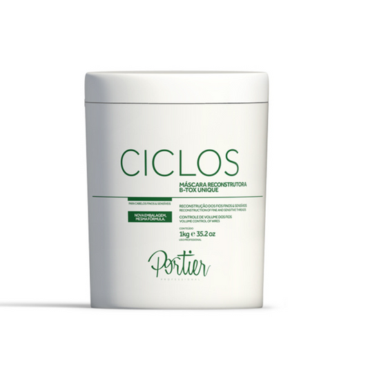 Portier Ciclos Unique 1kg – Hidratação, Fortalecimento e Brilho com Baobá