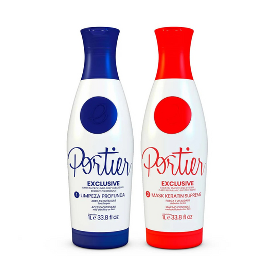 Portier Kit Exclusive 2x1L – Alisante Capilar com Efeito Tridimensional e Hidratação Profunda