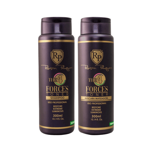 Robson Peluquero Kit Matizador 4 Forces Home Care 300ml - Alta tecnologia, força restauradora e matização impecável