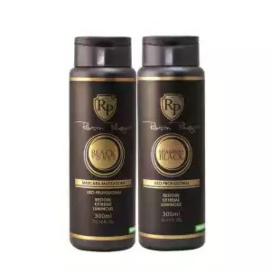 Robson Peluquero Kit Matizador Black Home Care 300ml -Tons acinzentados intensos