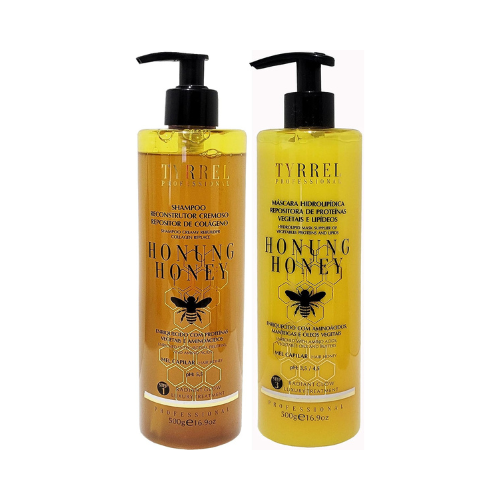Tyrrel Honung Honey Kit Shampoo + Máscara Hidrolipídica – Reconstrução, Nutrição e Revitalização Capilar