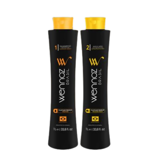 Wennoz Bixyplastia PlastHair Passion Fruit Kit 2 Passos 1L – Tratamento Alisante com Maracujá