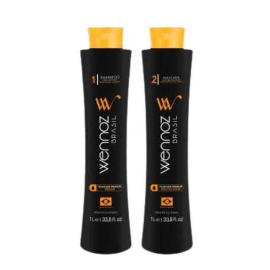 Wennoz Bixyplastia PlastHair Precious Blend Kit 2 Passos 1L – Tratamento Alisante com Ativos Naturais