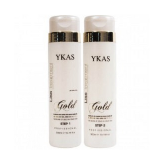 Ykas Gold Realinhamento Capilar – Kit Tratamento Anti Frizz 2x300ml