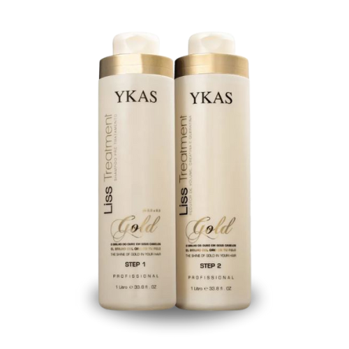 Ykas Gold Realinhamento Capilar – Kit Tratamento Anti Frizz 2x1L